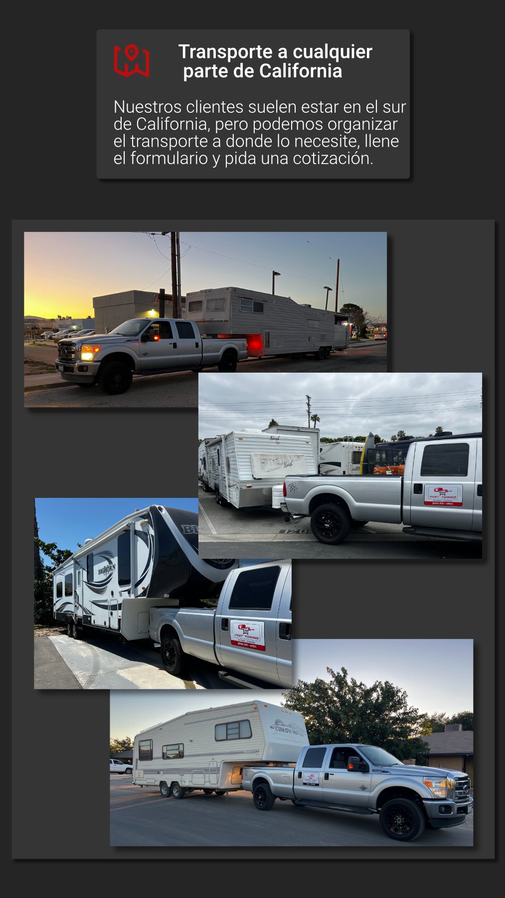 We work in all the State of California