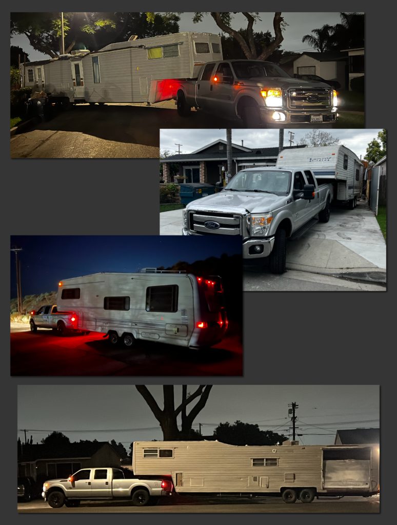 Some of the moves we have worked on, some of really long RVs or difficult places and long trips